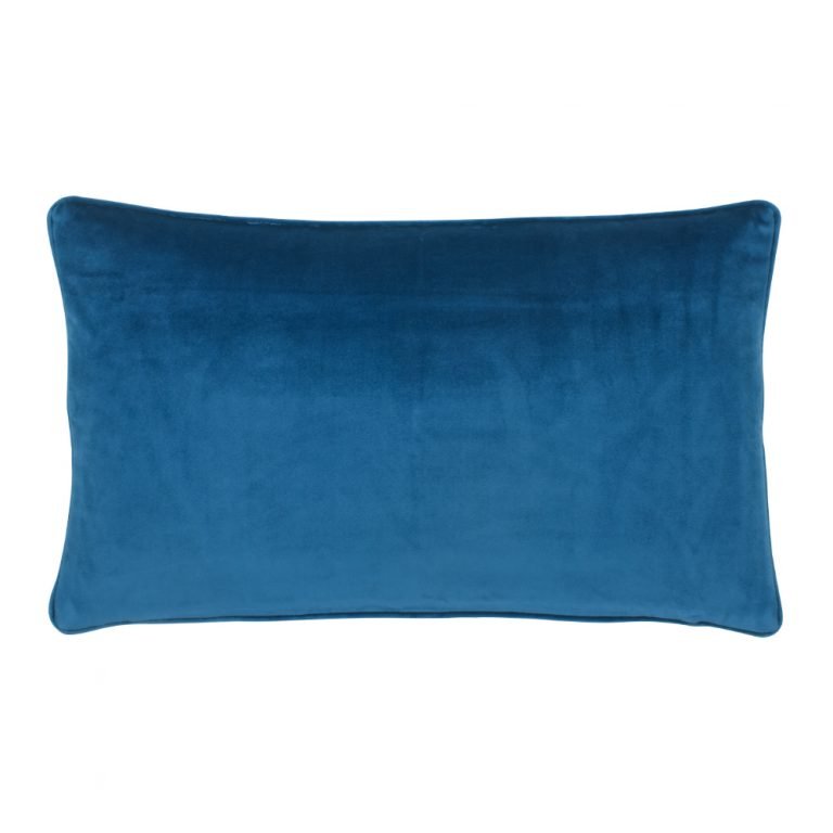 Blue Rectangular Velvet Cushion Cover - 30cm X 50cm