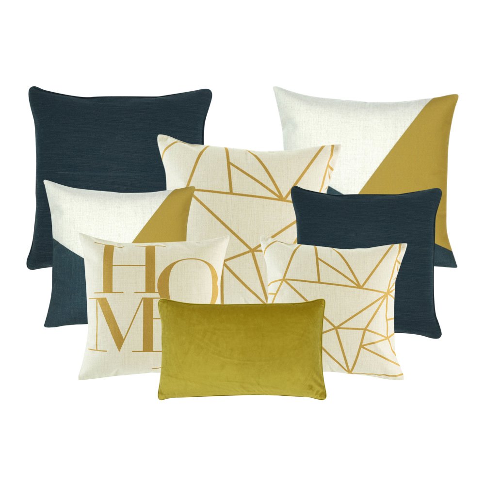 black and gold cushion covers