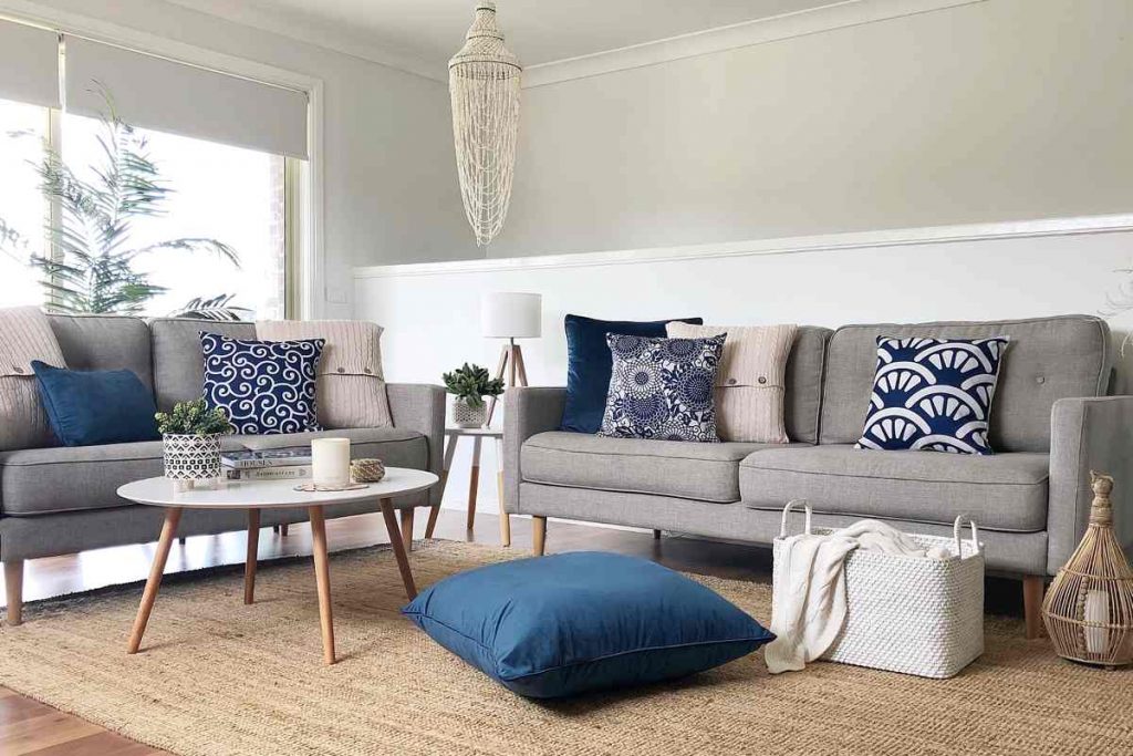 Corindi Collection Of Cushions In Deep Blue And White 1024x683 