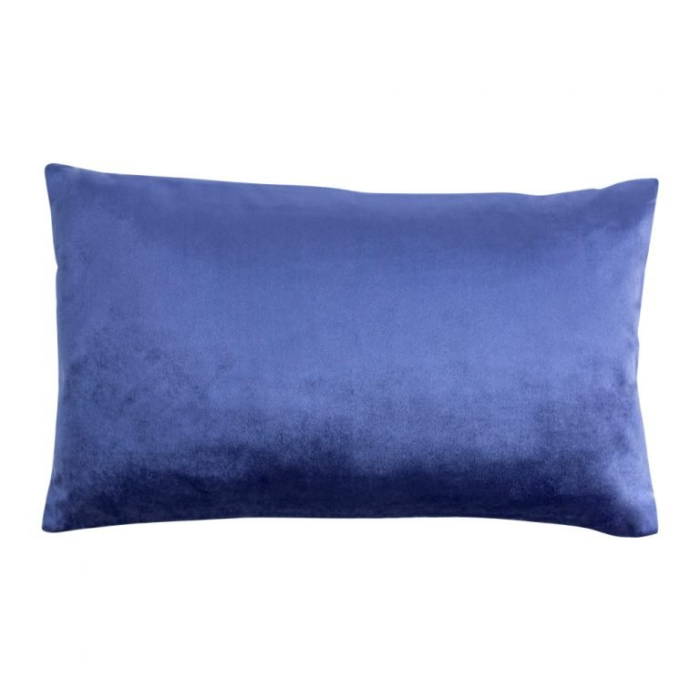 Cobalt Velvet Linen Rectangular Cushion Cover - Rectangle