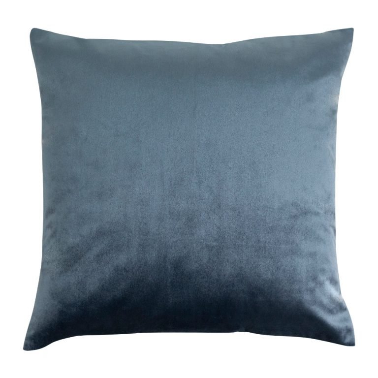 Cornflower Blue Velvet Linen Cushion Cover - 45cm X 45cm