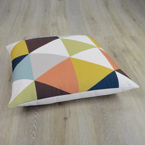 Large, colourful floor cushion cover in 70cm x 70cm size