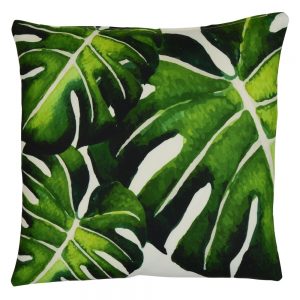 Monstera Tropical Waterproof Outdoor Cushion Cover