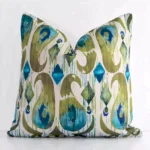 Lovely colourful patterned cushion made from linen fabric and in an elegant square size.