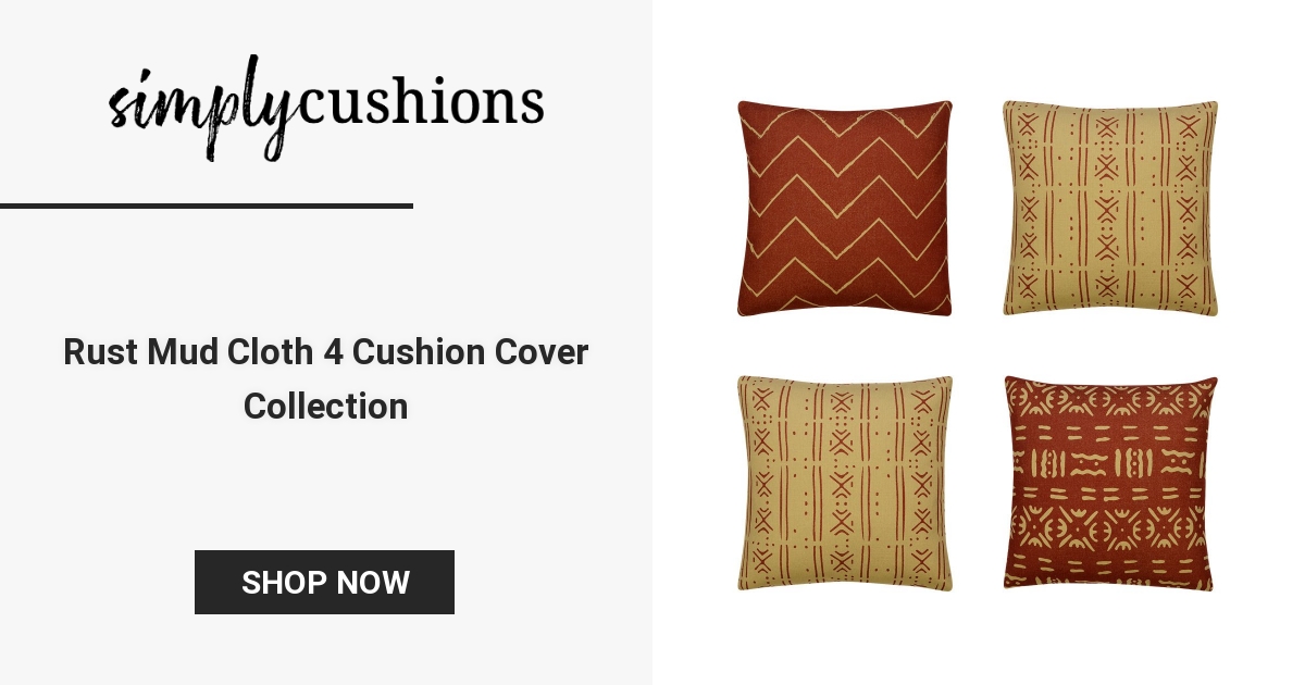 Rust Mud Cloth 4 Cushion Cover Collection 